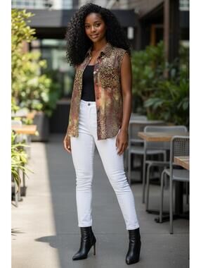 Zac & Rachel Multicolor Patterned Blouse